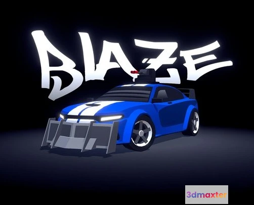 1523712 - PBR Game 3D Models - ARCADE Blaze Armored Car 3D Max