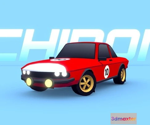 1523718 - PBR Game 3D Models - ARCADE Chiron Rally Car 3D Max