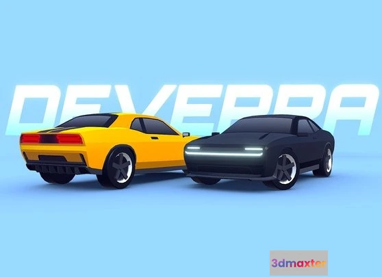 1523722 - PBR Game 3D Models - ARCADE Deverra Electric Car 3D Max