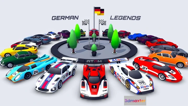 1523736 - PBR Game 3D Models - ARCADE German Legends 3D Max