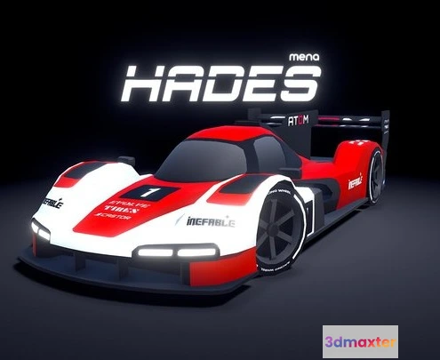 1523740 - PBR Game 3D Models - ARCADE Hades Racing Car 3D Max