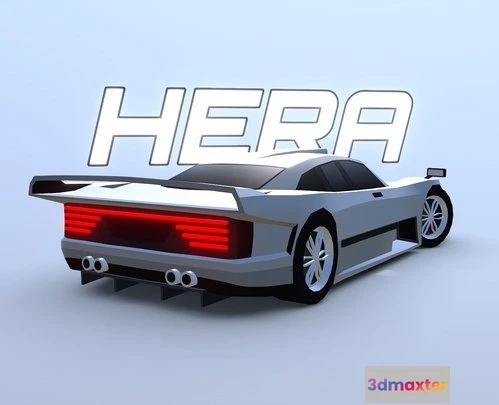1523744 - PBR Game 3D Models - ARCADE Hera Racing Car 3D Max