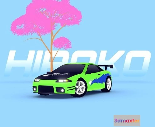 1523748 - PBR Game 3D Models - ARCADE Hiroko Racing Car 3D Max