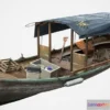 1523762 - PBR Game 3D Models - Asian Wooden Boat 3D Max