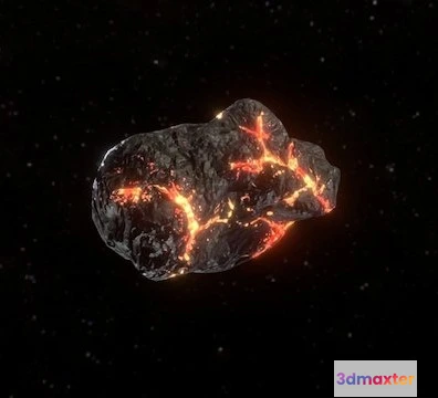 1523766 - PBR Game 3D Models - Asteroid Cracked 3D Max