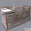 1523776 - PBR Game 3D Models - Baby Bed 3D Max