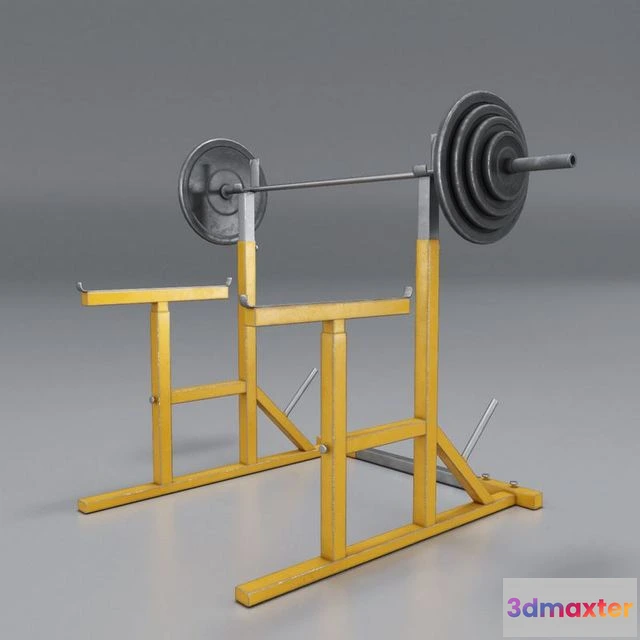 1523784 - PBR Game 3D Models - Barbell Stand 3D Max