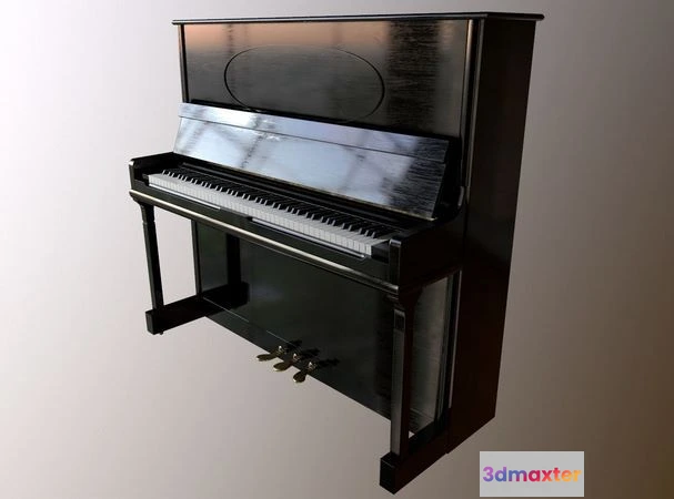 1523810 - PBR Game 3D Models - Black Piano 3D Max
