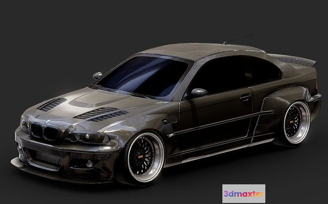 1523814 - PBR Game 3D Models - BMW M3 E46 Pandem 3D Max