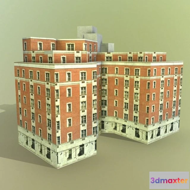 1523834 - PBR Game 3D Models - Brick house 3D Max