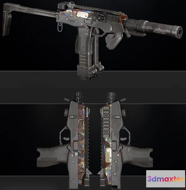 1523840 - PBR Game 3D Models - Brugger and Thomet MP9 3D Max