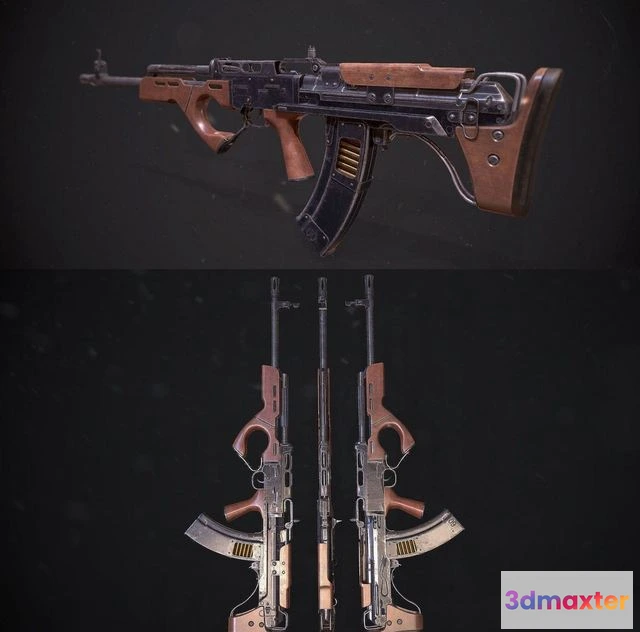 1523848 - PBR Game 3D Models - Bull Dog Gun 3D Max