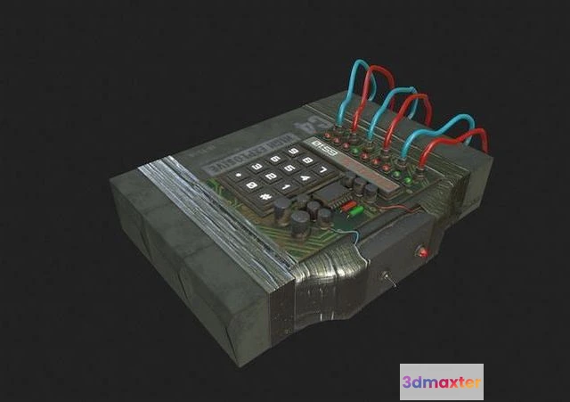 1523850 - PBR Game 3D Models - C4 Explosive with Detonator 3D Max