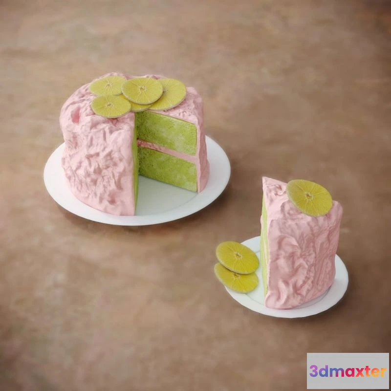 1523858 - PBR Game 3D Models - Cake with Pink Glaze 3D Max