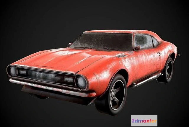 1523860 - PBR Game 3D Models - Camaro SS 1967 4 COLORS Dusty 3D Max