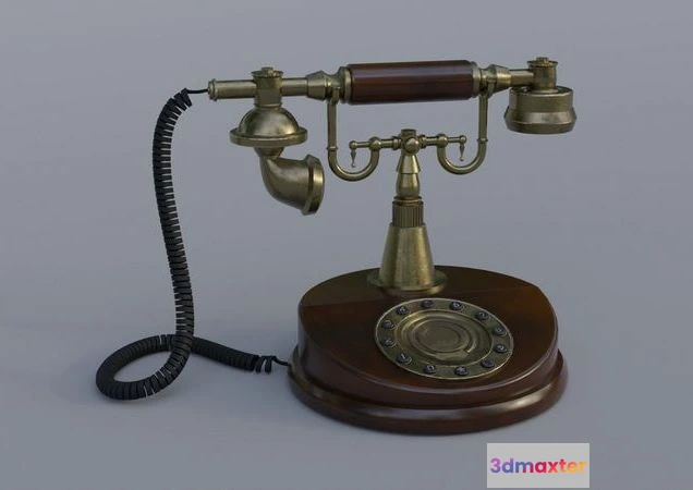 1523876 - PBR Game 3D Models - Classic Vintage Telephone 3D Max
