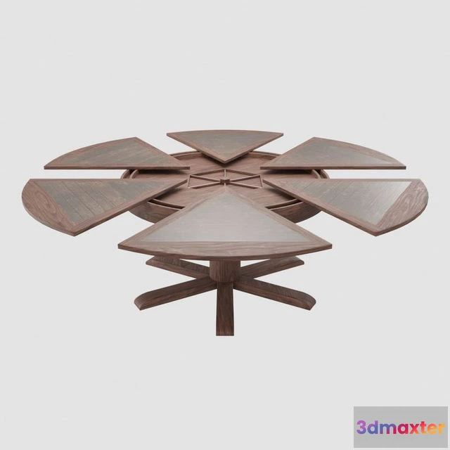 1523922 - PBR Game 3D Models - Dining Table With Leaves 3D Max