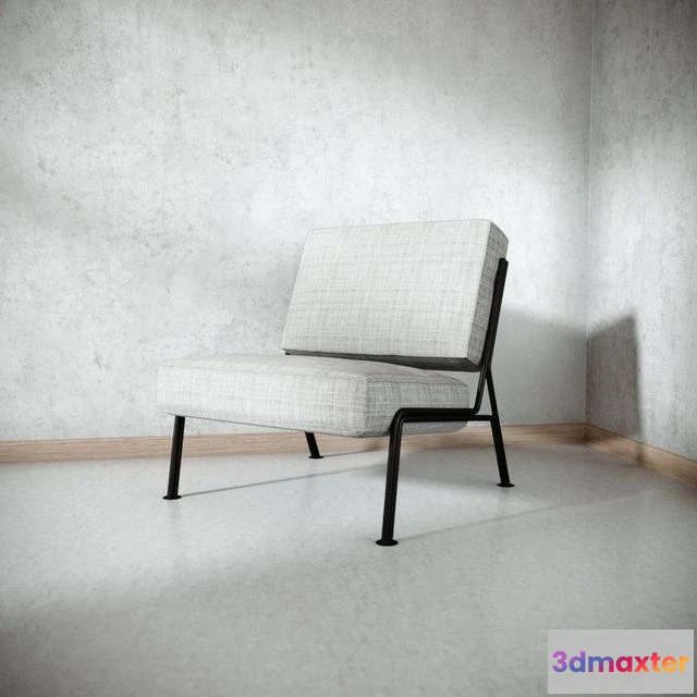 1523940 - PBR Game 3D Models - Enameled Metal Lounge 3D Max