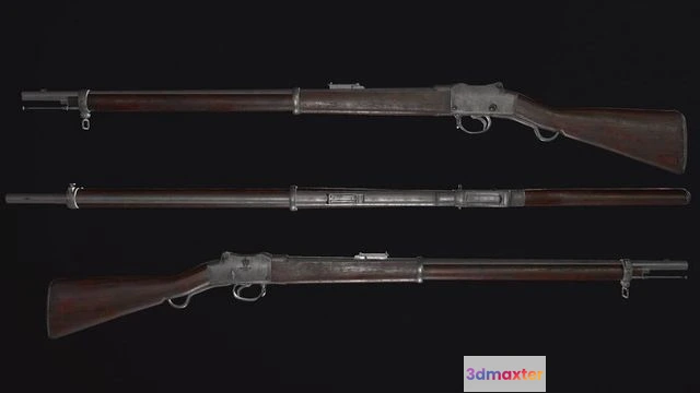 1523942 - PBR Game 3D Models - Enfield Martini Henry Rifle 3D Max