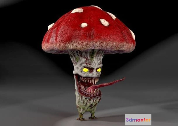 1523950 - PBR Game 3D Models - Evil Mushroom With a Smile 3D Max