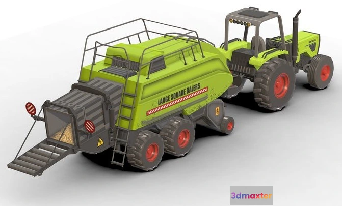 1523962 - PBR Game 3D Models - Farm Tractors And Bulldozers 3D Max