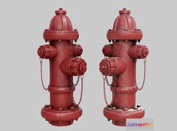 1524006 - PBR Game 3D Models - Fire Hydrant Low Poly 1A 3D Max