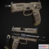 1524014 - PBR Game 3D Models - FNX-45 Tactical Pistol 3D Max