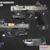 1524058 - PBR Game 3D Models - Handgun with integrated compensator Shadow Systems CR920P 3D Max
