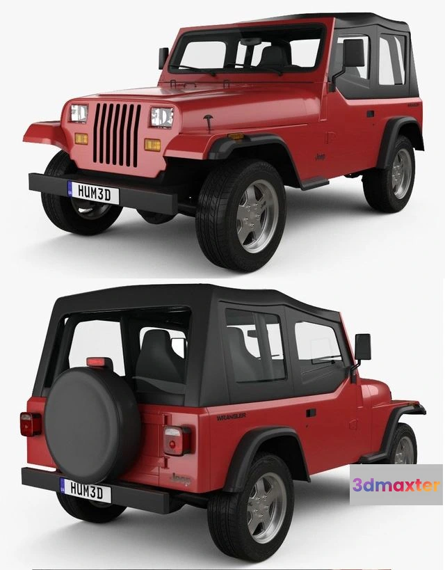 1524096 - PBR Game 3D Models - Jeep Wrangler YJ 1987 3D Max