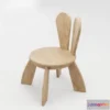 1524114 - PBR Game 3D Models - Kid Wooden Minimalistic Chair 3D Max