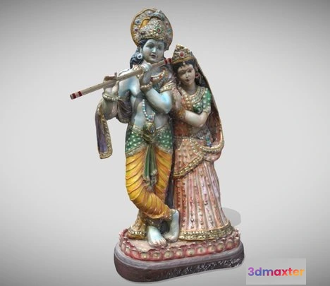1524128 - PBR Game 3D Models - Krishna And Radha 3D Max