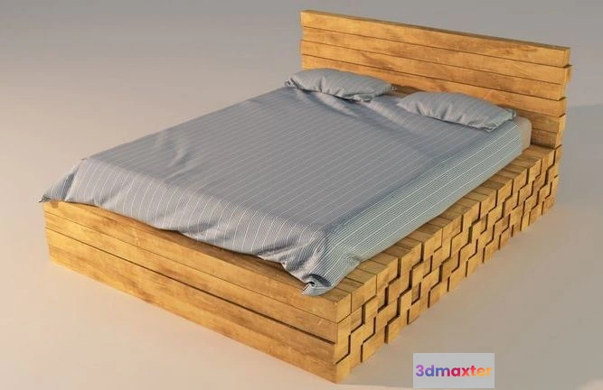 1524146 - PBR Game 3D Models - Loft Bed 3D Max