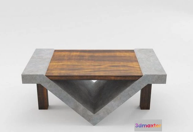 1524148 - PBR Game 3D Models - Loft Beton Table 3D Max