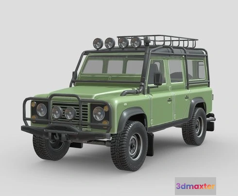 1524158 - PBR Game 3D Models - Low Poly Car   Rand Rover Defender D110 3D Max
