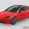 1524162 - PBR Game 3D Models - Low Poly Car   Tesla Model 3 2024 3D Max
