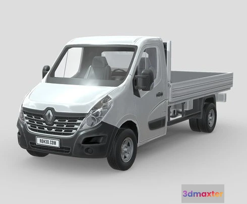 1524168 - PBR Game 3D Models - Low Poly Car  Renault Master Tipper 2018 3D Max