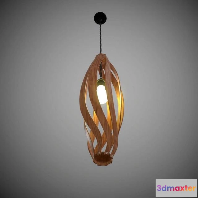 1524174 - PBR Game 3D Models - Lustre With A Wooden Plafond 3D Max
