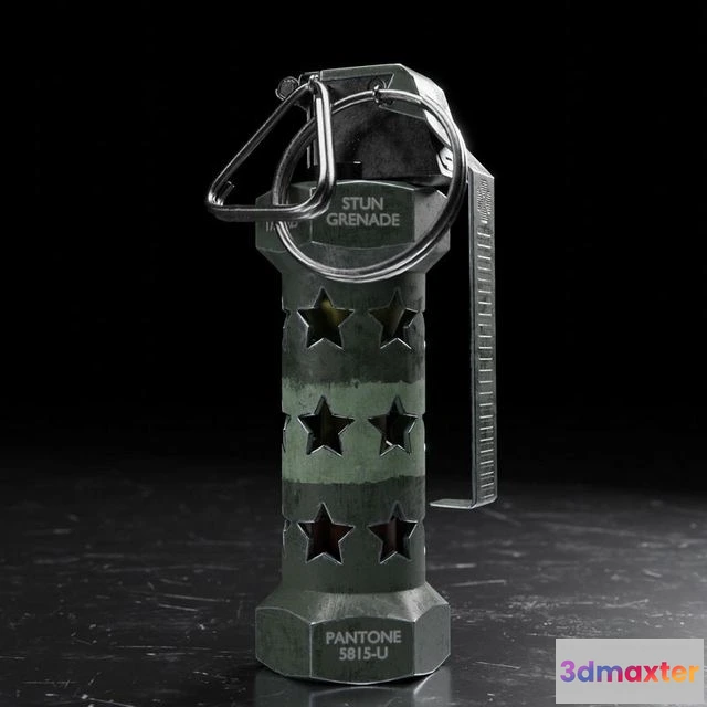 1524178 - PBR Game 3D Models - M84 Stun Grenade Flashbang 3D Max