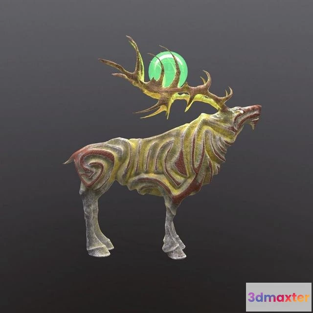 1524182 - PBR Game 3D Models - Magic Stone Deer 3D Max
