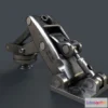 1524200 - PBR Game 3D Models - Mechanism metal clamp 3D Max