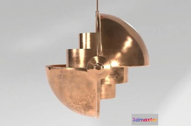 1524206 - PBR Game 3D Models - Metal Loft Lamp 3D Max