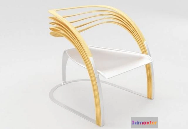 1524208 - PBR Game 3D Models - Metal Wood Chair 3D Max