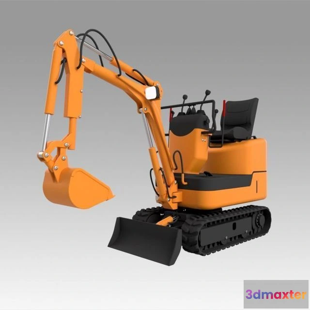 1524222 - PBR Game 3D Models - Mini excavator 3D Max