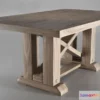 1524228 - PBR Game 3D Models - Minimalistic Wood Table 3D Max
