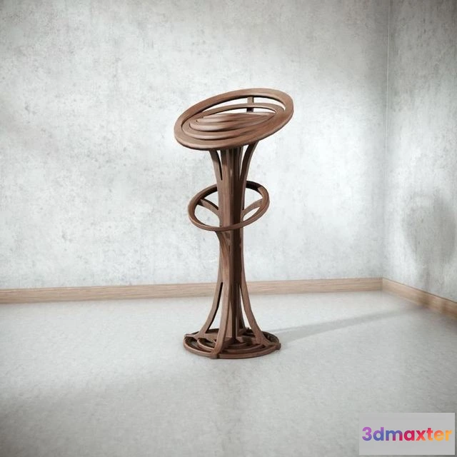 1524238 - PBR Game 3D Models - Modern Wooden Chair 3D Max