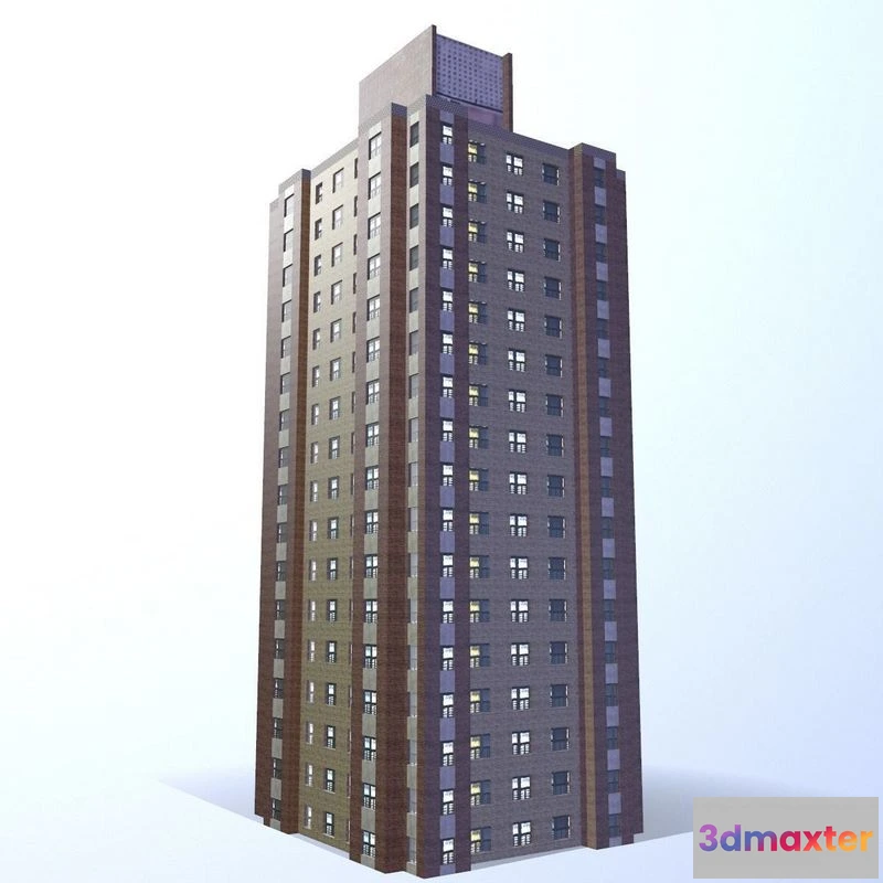1524254 - PBR Game 3D Models - Multi-story building Low-poly 3D Max