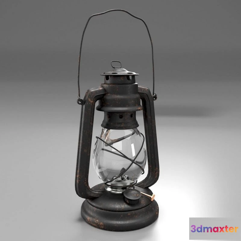 1524264 - PBR Game 3D Models - Oil Lamp (2) 3D Max