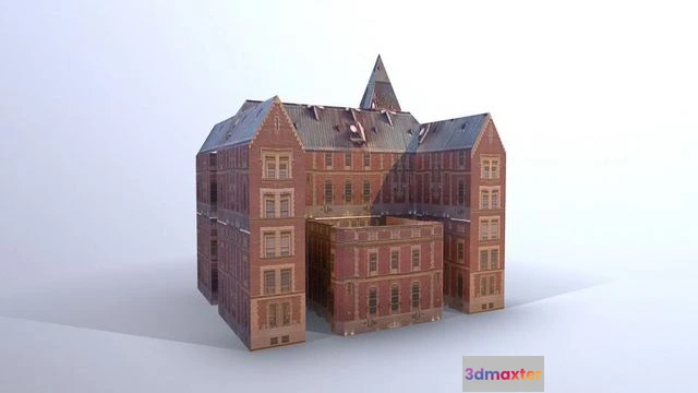 1524270 - PBR Game 3D Models - Old brick palace 3D Max
