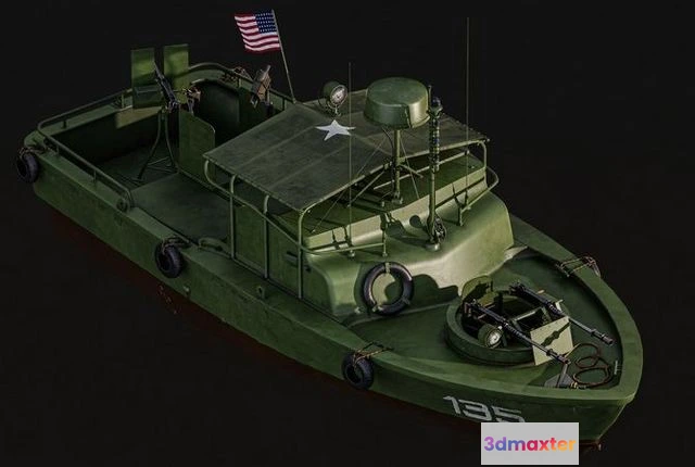 1524290 - PBR Game 3D Models - Patrol Boat USA 3D Max