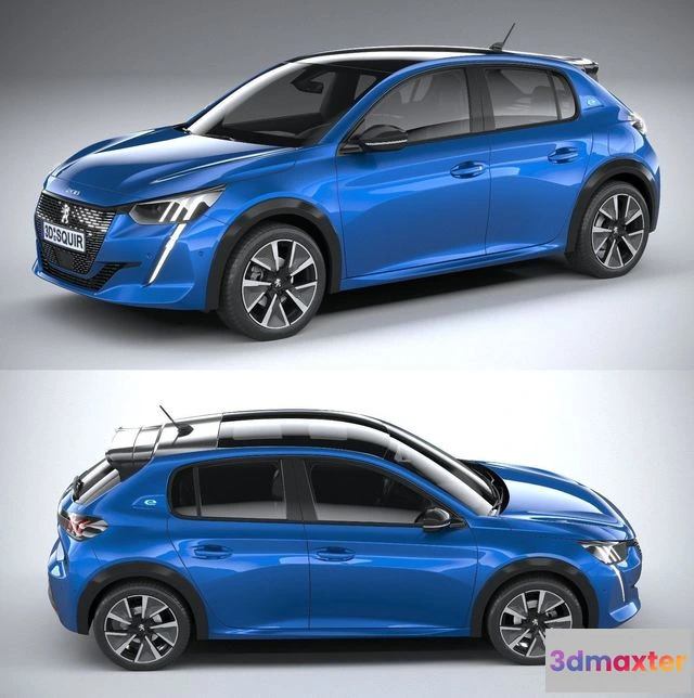 1524294 - PBR Game 3D Models - Peugeot e-208 2020 3D Max